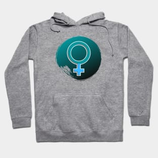 Female Symbol – Blue and Green Hoodie